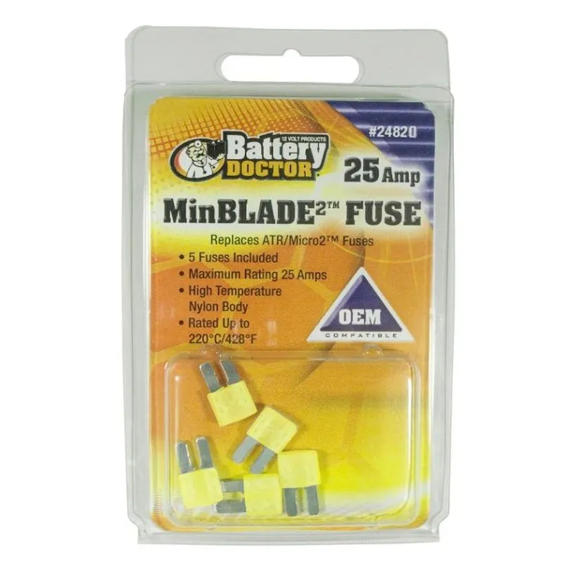 MINBLADE2 FUSE-20A-YELLOW-5PC